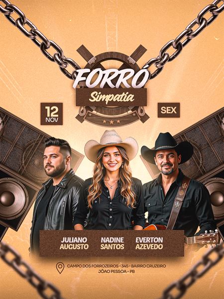 Flyer Forró Simpatia - Template PSD Editável no Photoshop